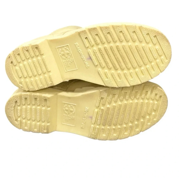 Dr. Martens 1460 Pascal Women's Mono Lace Up Boots in Cream Women’s 5 - Picture 7 of 8